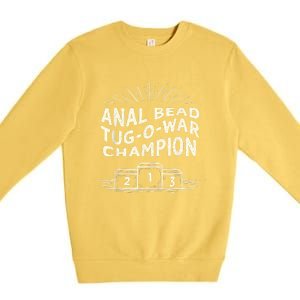 Funny Sarcastic Anal Bead Tugowar Champion Premium Crewneck Sweatshirt