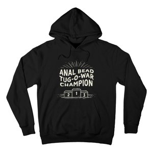 Funny Sarcastic Anal Bead Tugowar Champion Hoodie