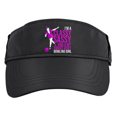 Funny Smart Assy Bowling Girl Gift For Classy Bowler Women Adult Drive Performance Visor