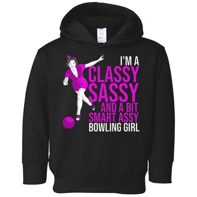 Funny Smart Assy Bowling Girl Gift For Classy Bowler Women Toddler Hoodie