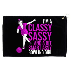 Funny Smart Assy Bowling Girl Gift For Classy Bowler Women Grommeted Golf Towel