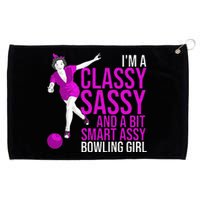 Funny Smart Assy Bowling Girl Gift For Classy Bowler Women Grommeted Golf Towel