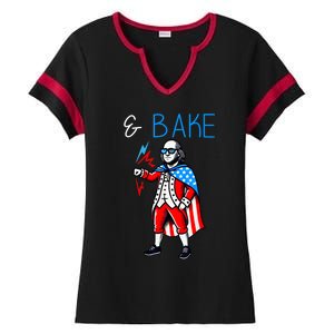 Funny Shake And Bake 4th Of July Couple Matching & Bake Ladies Halftime Notch Neck Tee