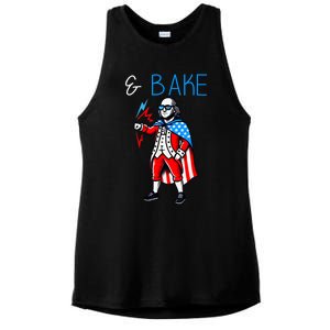 Funny Shake And Bake 4th Of July Couple Matching & Bake Ladies PosiCharge Tri-Blend Wicking Tank