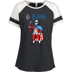 Funny Shake And Bake 4th Of July Couple Matching & Bake Enza Ladies Jersey Colorblock Tee