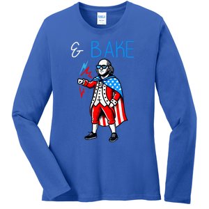 Funny Shake And Bake 4th Of July Couple Matching & Bake Ladies Long Sleeve Shirt