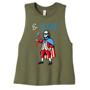 Funny Shake And Bake 4th Of July Couple Matching & Bake Women's Racerback Cropped Tank