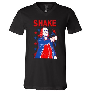 Funny Shake And Bake 4th Of July Couple Matching V-Neck T-Shirt