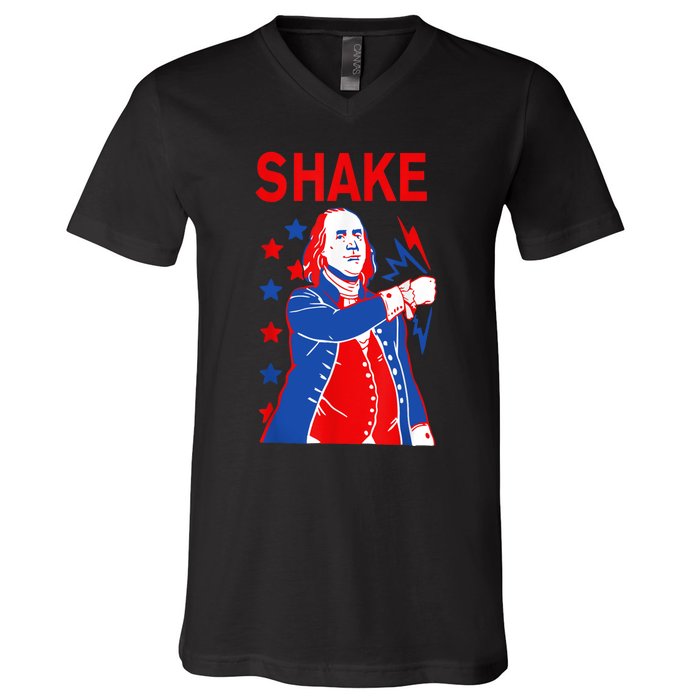 Funny Shake And Bake 4th Of July Couple Matching V-Neck T-Shirt