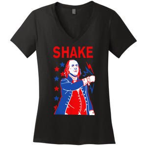 Funny Shake And Bake 4th Of July Couple Matching Women's V-Neck T-Shirt