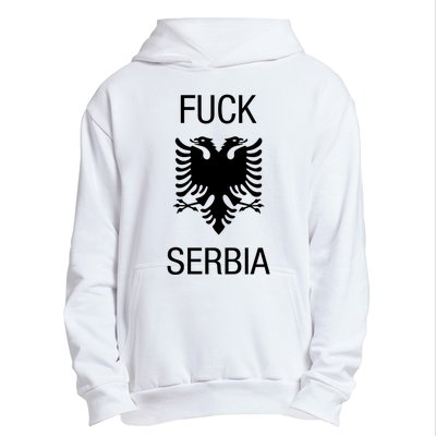 Fuck Serbia Albanian Flag Urban Pullover Hoodie