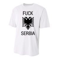 Fuck Serbia Albanian Flag Performance Sprint T-Shirt