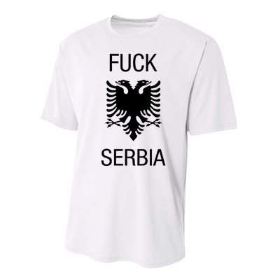 Fuck Serbia Albanian Flag Performance Sprint T-Shirt