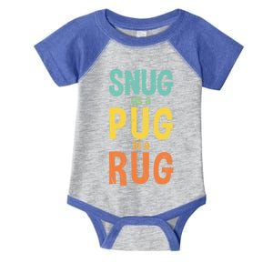 Funny Snug As A Pug In A Rug Rhyme Rug Makers Gift Infant Baby Jersey Bodysuit