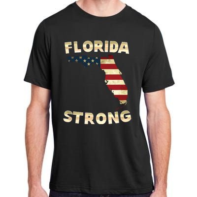 Florida Strong American Flag Cool Fl Flags Adult ChromaSoft Performance T-Shirt