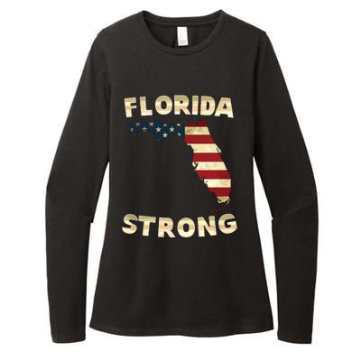 Florida Strong American Flag Cool Fl Flags Womens CVC Long Sleeve Shirt