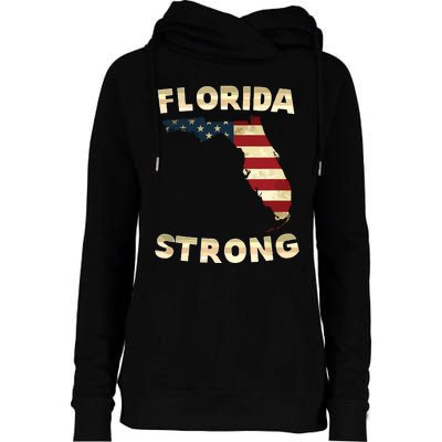 Florida Strong American Flag Cool Fl Flags Womens Funnel Neck Pullover Hood