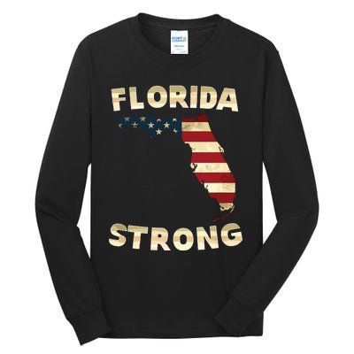 Florida Strong American Flag Cool Fl Flags Tall Long Sleeve T-Shirt