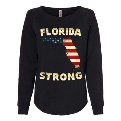 Florida Strong American Flag Cool Fl Flags Womens California Wash Sweatshirt