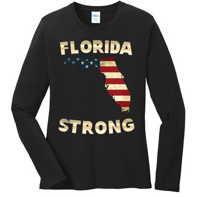 Florida Strong American Flag Cool Fl Flags Ladies Long Sleeve Shirt