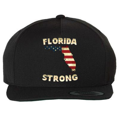 Florida Strong American Flag Cool Fl Flags Wool Snapback Cap