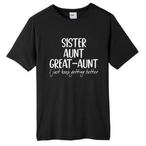 Funny Sister Aunt Greataunt I Just Keep Getting Better Tall Fusion ChromaSoft Performance T-Shirt