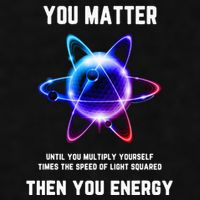 Funny Science Atom Science You Matter Energy Science Pun Ladies PosiCharge Tri-Blend Wicking Tank