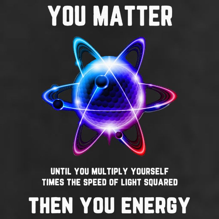 Funny Science Atom Science You Matter Energy Science Pun Crop Fleece Hoodie