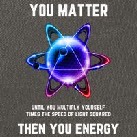 Funny Science Atom Science You Matter Energy Science Pun Cotton Canvas Backpack