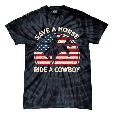 Funny Save A Horse Ride A Cow Horse  Gift Tie-Dye T-Shirt