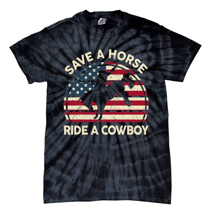 Funny Save A Horse Ride A Cow Horse  Gift Tie-Dye T-Shirt