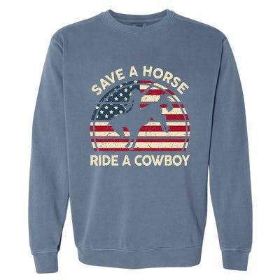 Funny Save A Horse Ride A Cow Horse  Gift Garment-Dyed Sweatshirt