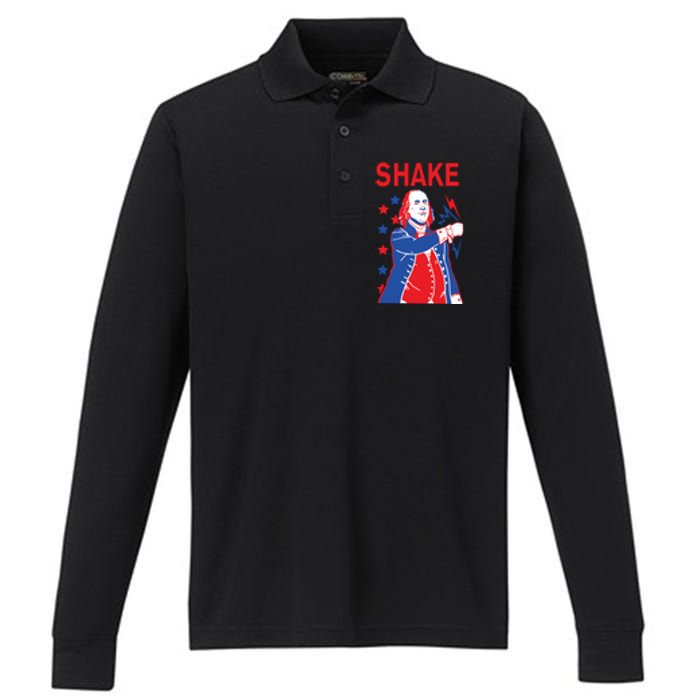 Funny Shake And Bake 4th Of July Couple Matching Performance Long Sleeve Polo