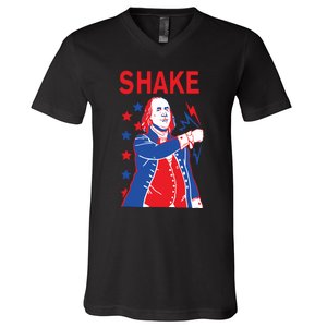 Funny Shake And Bake 4th Of July Couple Matching V-Neck T-Shirt