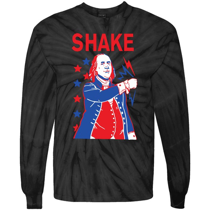 Funny Shake And Bake 4th Of July Couple Matching Tie-Dye Long Sleeve Shirt