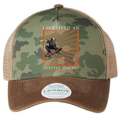 Funny Survived An Infected Botched Circumcision Meme Weird Legacy Tie Dye Trucker Hat