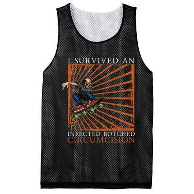 Funny Survived An Infected Botched Circumcision Meme Weird Mesh Reversible Basketball Jersey Tank