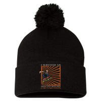 Funny Survived An Infected Botched Circumcision Meme Weird Pom Pom 12in Knit Beanie
