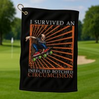 Funny Survived An Infected Botched Circumcision Meme Weird Golf Towel