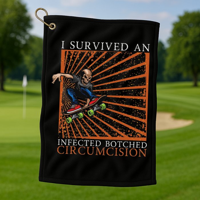 Funny Survived An Infected Botched Circumcision Meme Weird Golf Towel