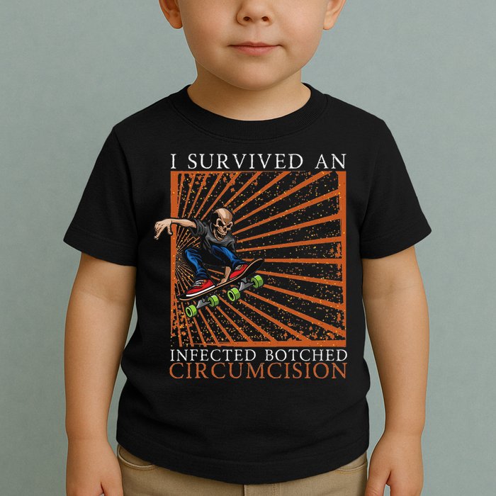 Funny Survived An Infected Botched Circumcision Meme Weird Toddler T-Shirt