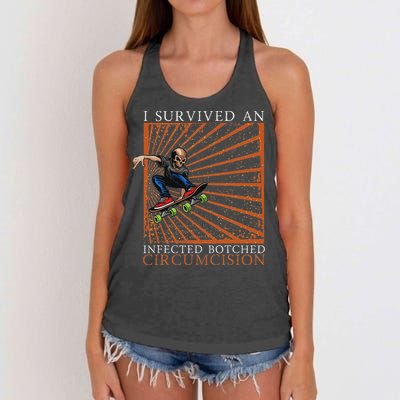 Funny Survived An Infected Botched Circumcision Meme Weird Women's Knotted Racerback Tank