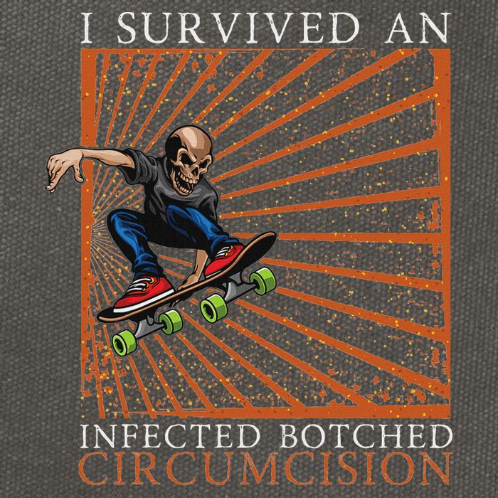 Funny Survived An Infected Botched Circumcision Meme Weird Cotton Canvas Backpack