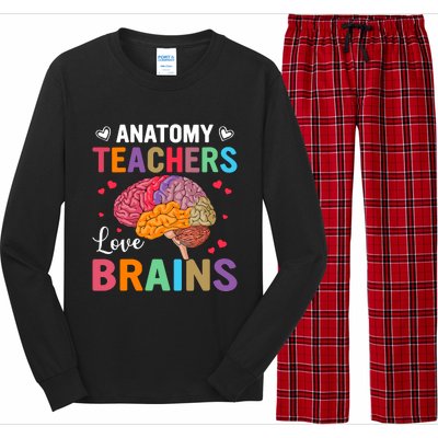 Funny Science Anatomy Teachers Love Brains Anatomy Lover Long Sleeve Pajama Set