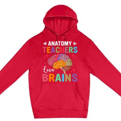 Funny Science Anatomy Teachers Love Brains Anatomy Lover Premium Pullover Hoodie