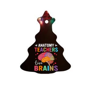 Funny Science Anatomy Teachers Love Brains Anatomy Lover Ceramic Tree Ornament