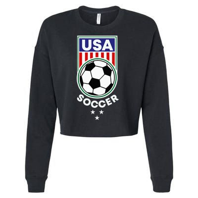 Football Soccer Awesome USA Soccer Cropped Pullover Crew