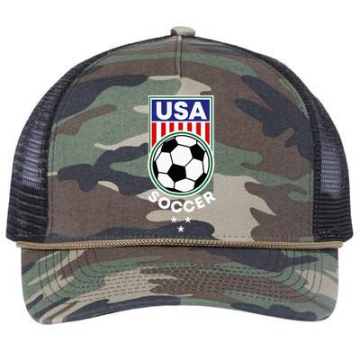 Football Soccer Awesome USA Soccer Retro Rope Trucker Hat Cap