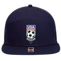 Football Soccer Awesome USA Soccer 7 Panel Mesh Trucker Snapback Hat