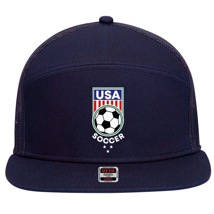 Football Soccer Awesome USA Soccer 7 Panel Mesh Trucker Snapback Hat